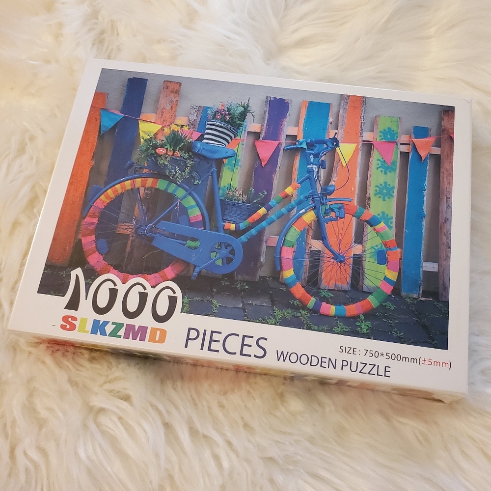 1000 piece puzzle - bright bike